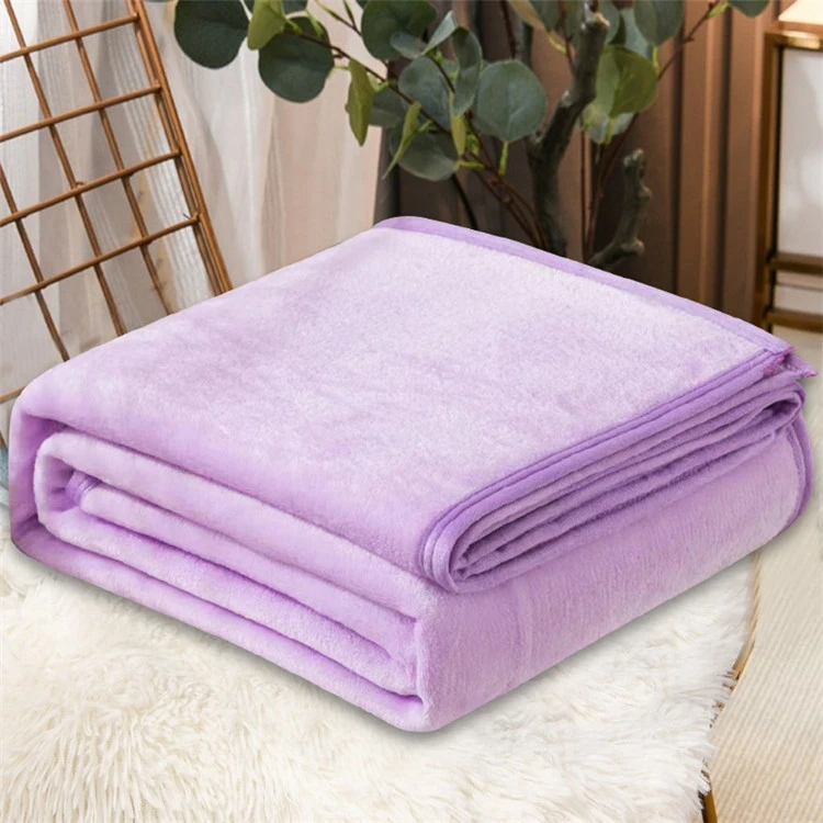 100% Polyester Brushed Coral Fleece Blanket