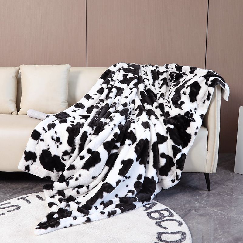 Black And White Flannel Blanket
