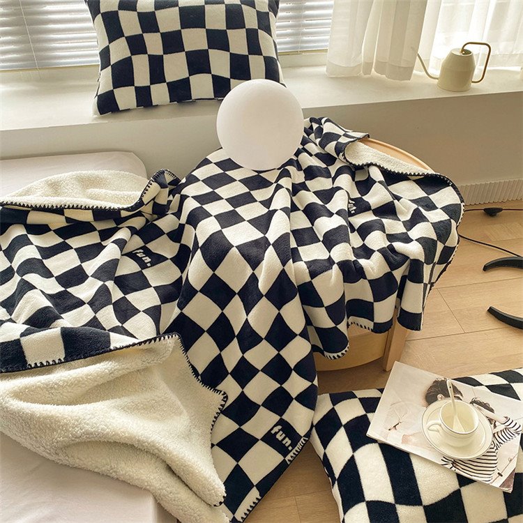 Checked Polar Fleece Blanket