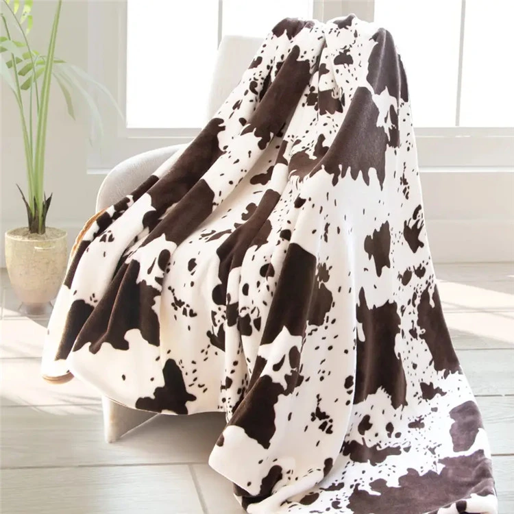 Cow Printed Flannel Blanket