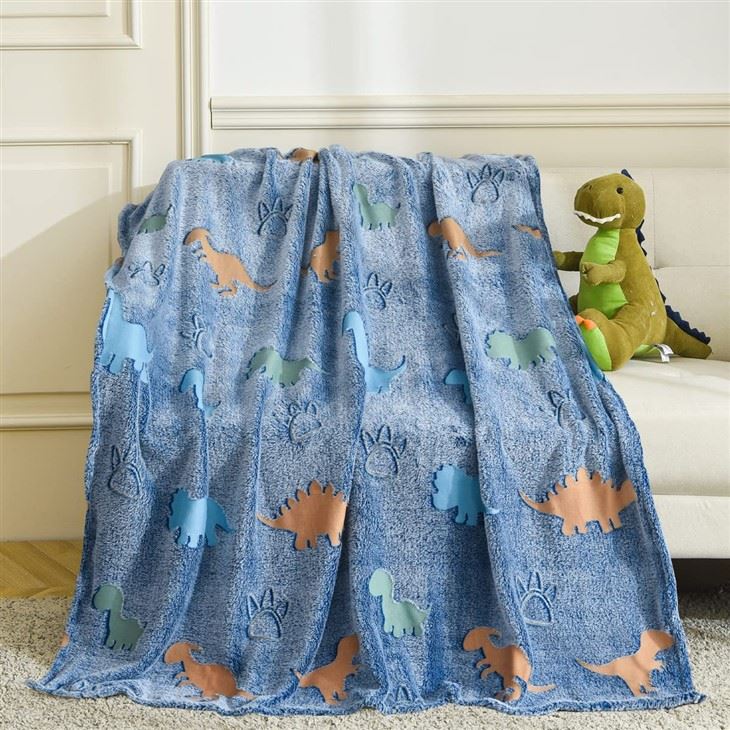 Custom Logo Dinosaur Blanket