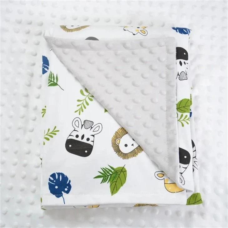 Customized Fabric Printed Minky Fabric For Baby Blanket