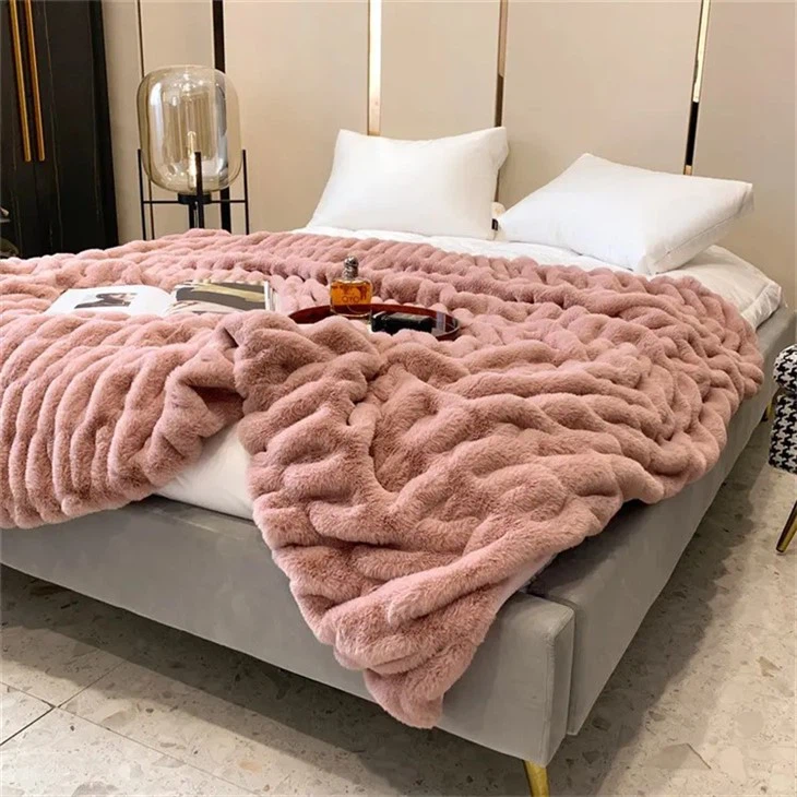 faux fur sherpa blanket for bed
