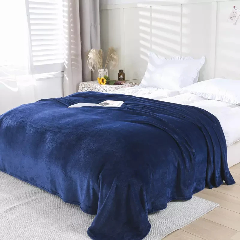 Solid Color Flannel Fleece Blanket