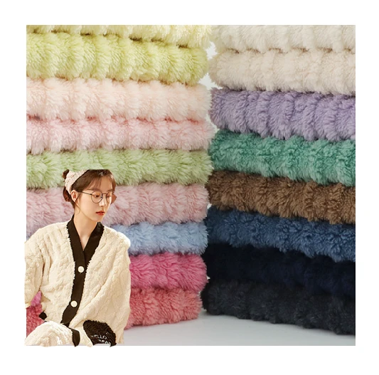 Jacquard Knitting Sherpa Cloth Fabrics
