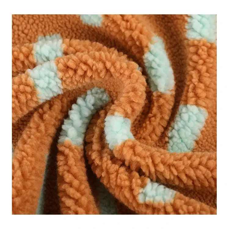 Leopard Print Fleece Knitting Sherpa Fabric