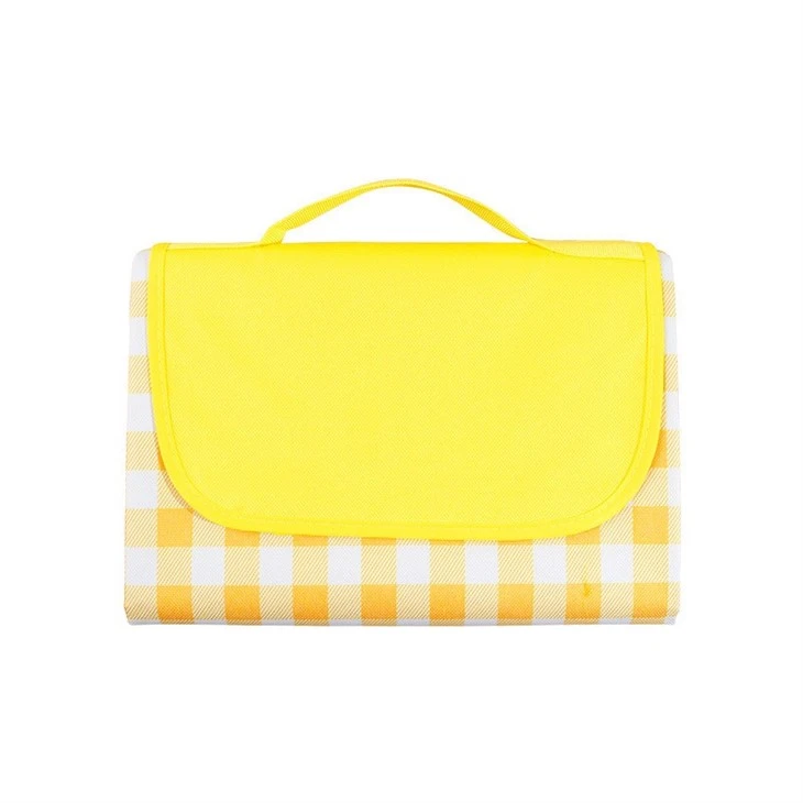 yellow picnic blanket