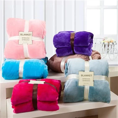 Plush Fluffy Fleece Throw Flannel Blanket