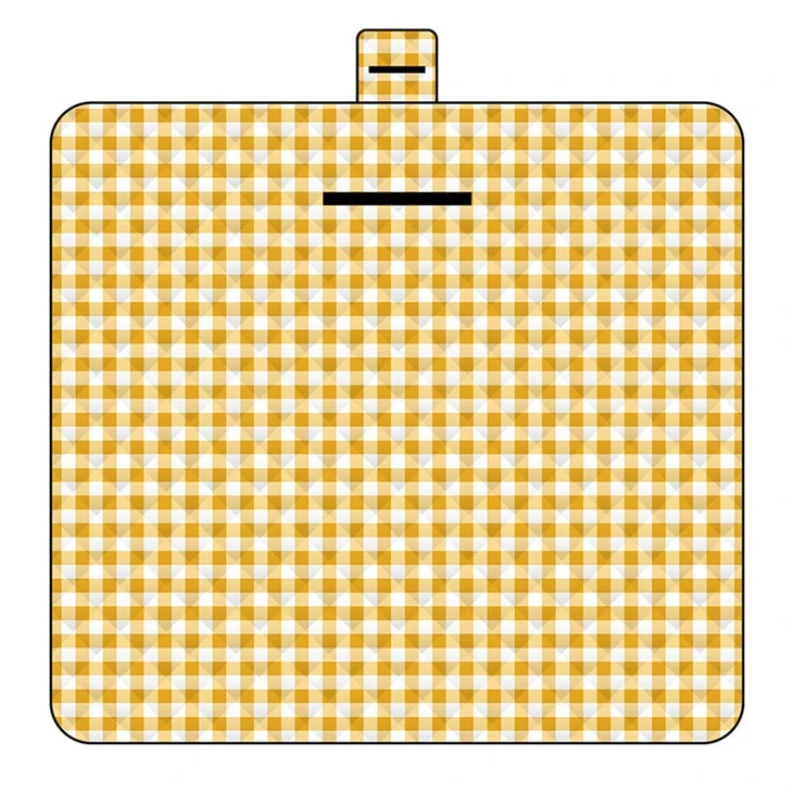 Yellow Plaid Picnic Mat