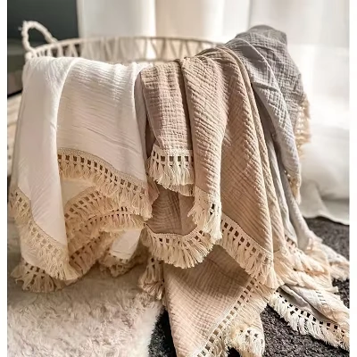 Baby Muslin Tassel Blanket Baby Muslin Tassel Blanket