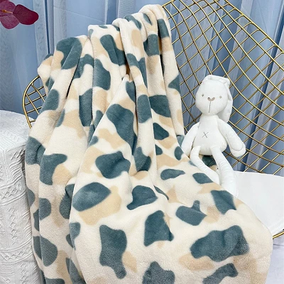 Cow Print Coral Blanket