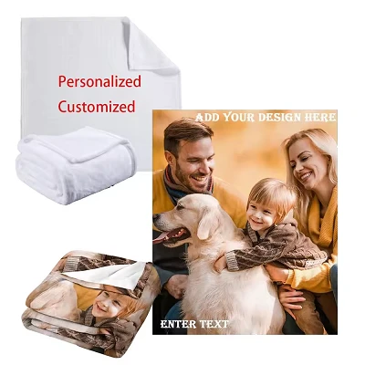 Custom White Sublimation Blanket
