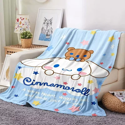 Cartoon Print Coral Blanket