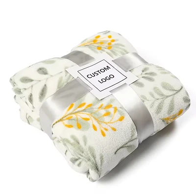 Double Sided Print Coral Blanket