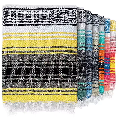 Mexican Cotton Woven Throw Blankets