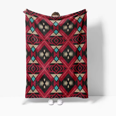 Print Coral Blanket