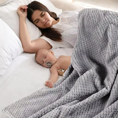 Waffle Jacquard Coral Blanket Waffle Jacquard Coral Blanket