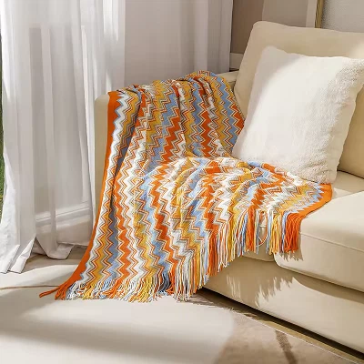 Tassels Geometric Pattern Blanket